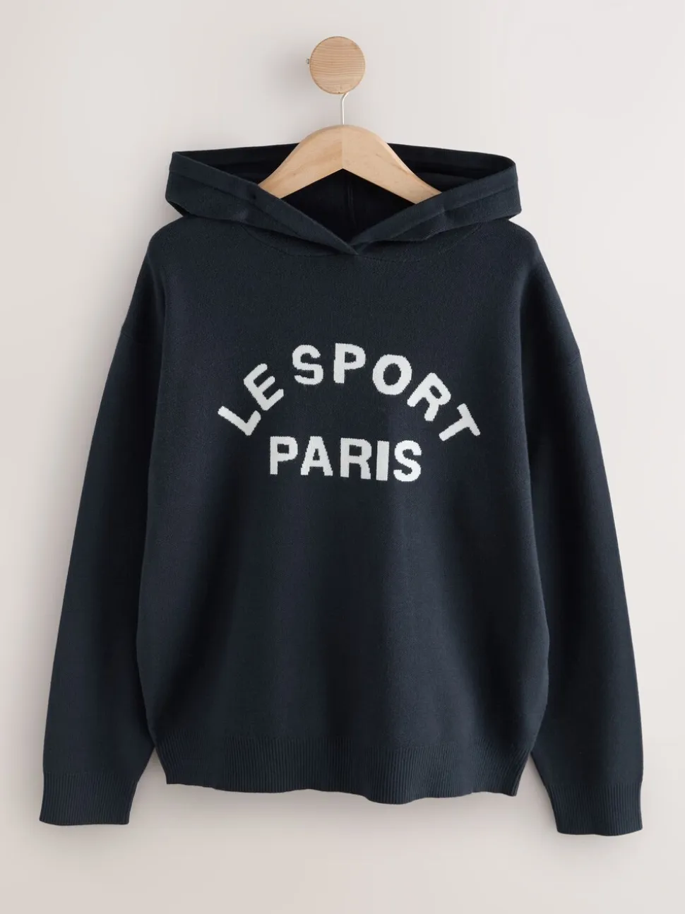 Donkerblauw - Compact Cosy Graphic Long Sleeve Hoodie