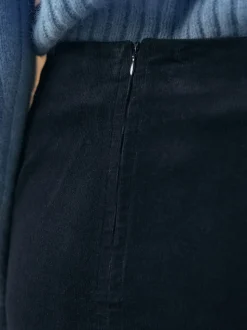 Donkerblauw - Corduroy minirok