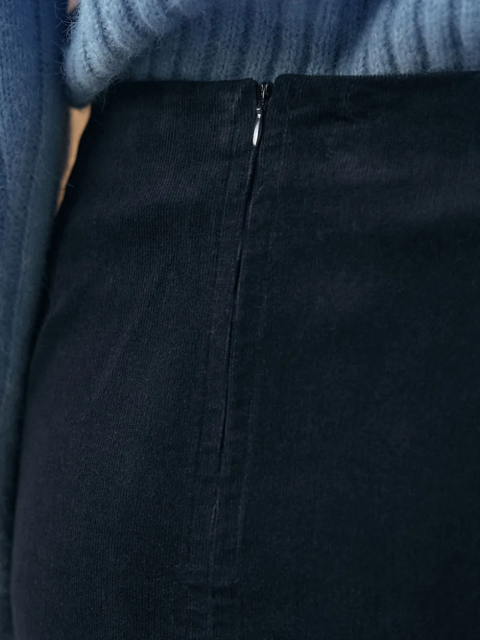 Donkerblauw - Corduroy minirok