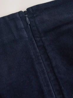 Donkerblauw - Corduroy minirok
