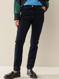 Donkerblauw - Corduroy skinny broek