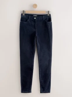 Donkerblauw - Corduroy skinny broek