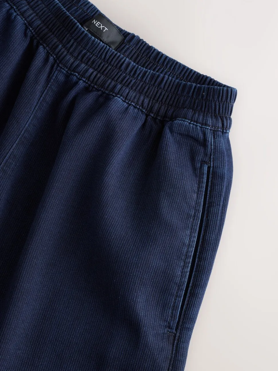 Donkerblauw - Denim jersey joggingbroek