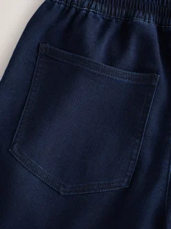 Donkerblauw - Denim jersey joggingbroek