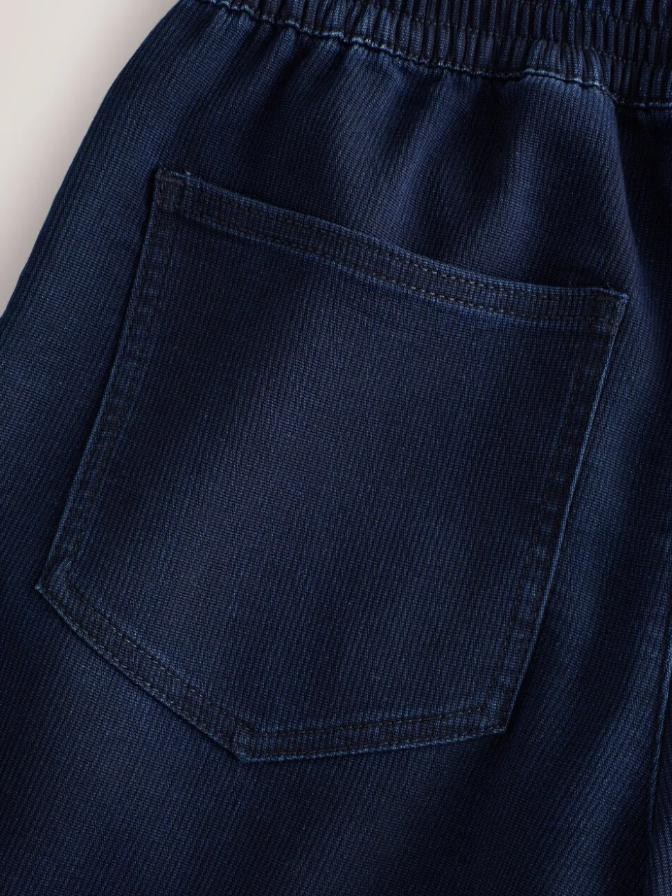 Donkerblauw - Denim jersey joggingbroek
