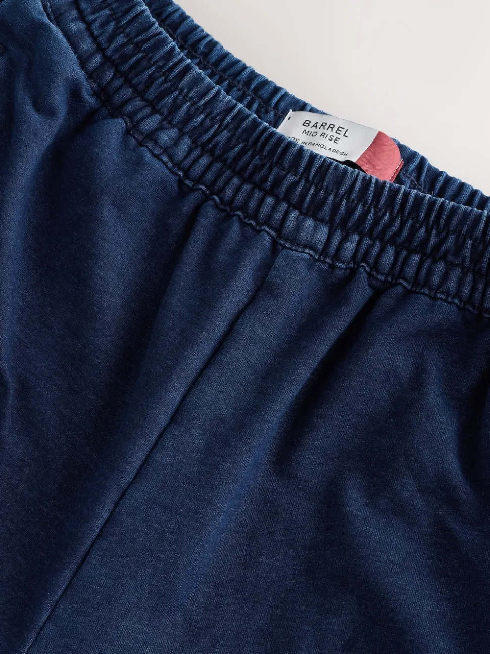 Donkerblauw - Denim Jersey Broeken met Barrel jeans