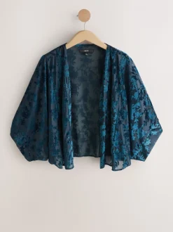 Donkerblauw - Devore Short Sleeve Cover Up