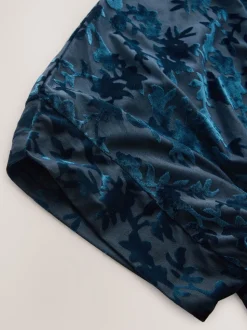 Donkerblauw - Devore Short Sleeve Cover Up