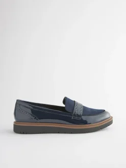 Donkerblauw - Forever Comfort® Brogue Instappers