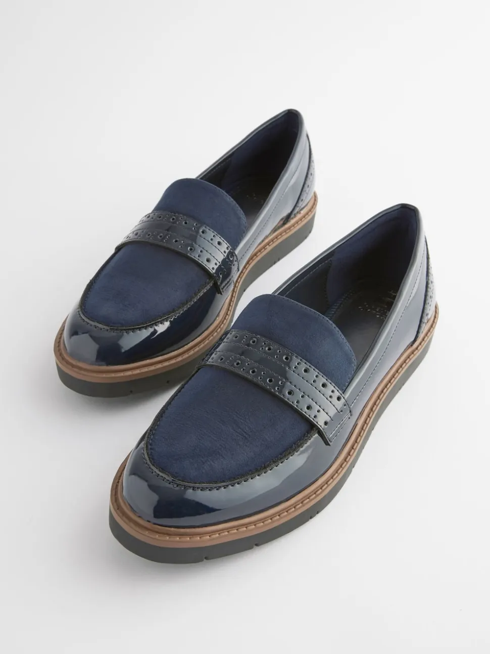 Donkerblauw - Forever Comfort® Brogue Instappers