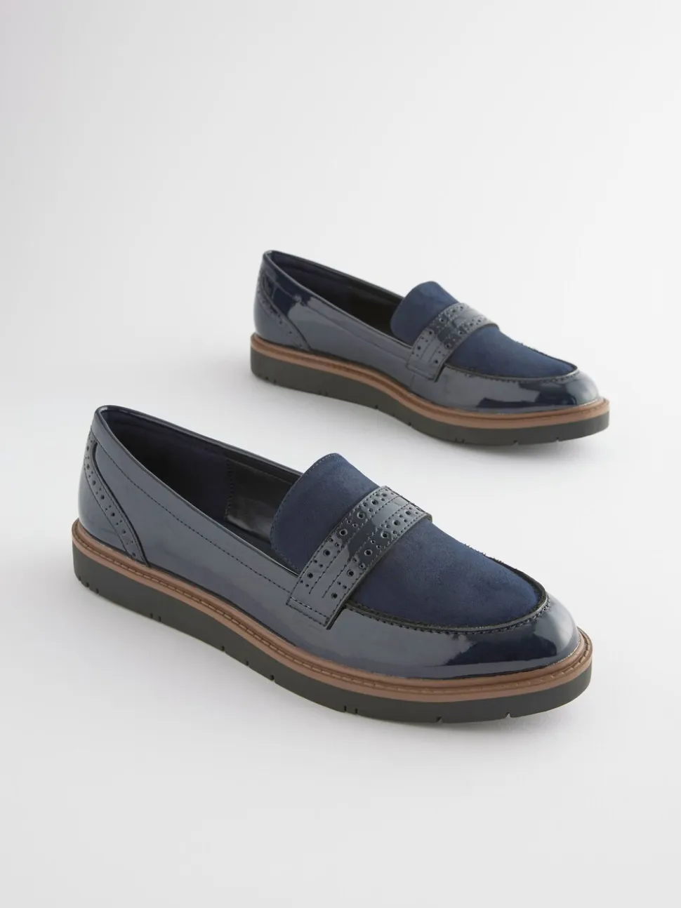 Donkerblauw - Forever Comfort® Brogue Instappers