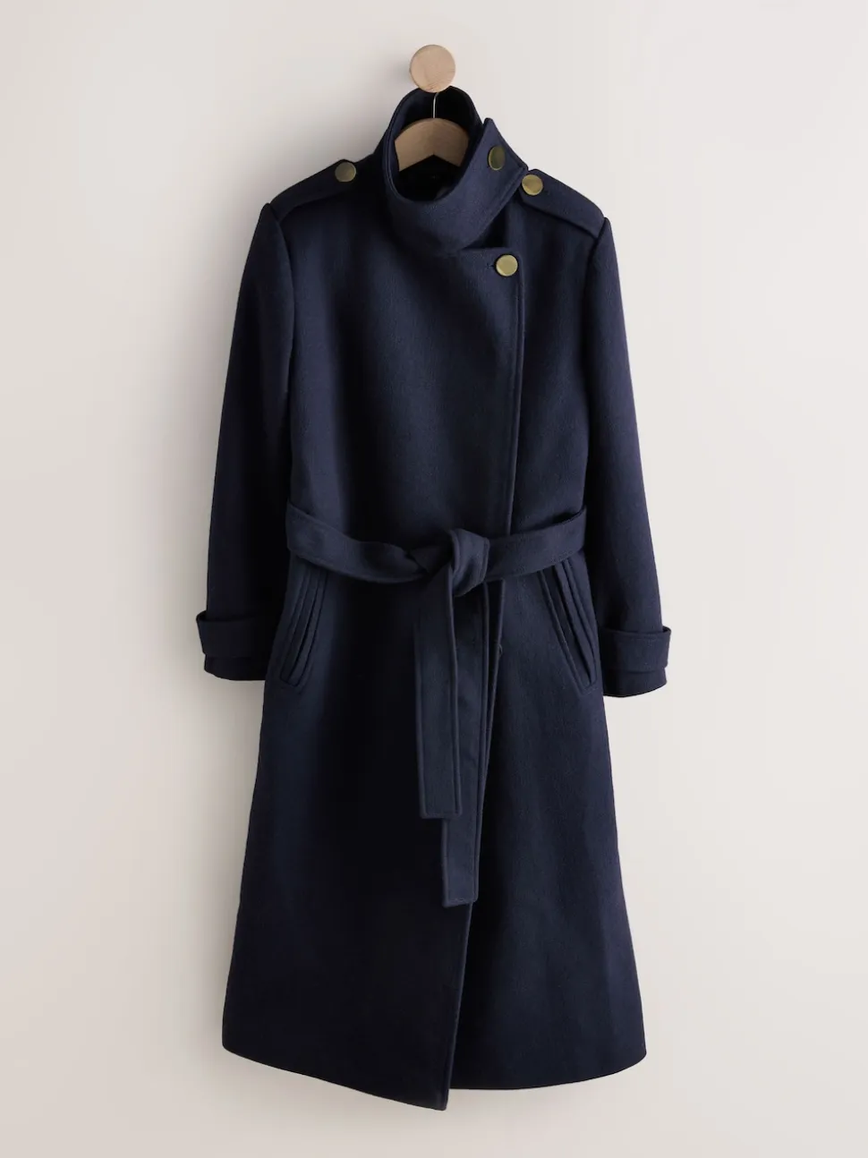 Donkerblauw - Formele jas met colkraag