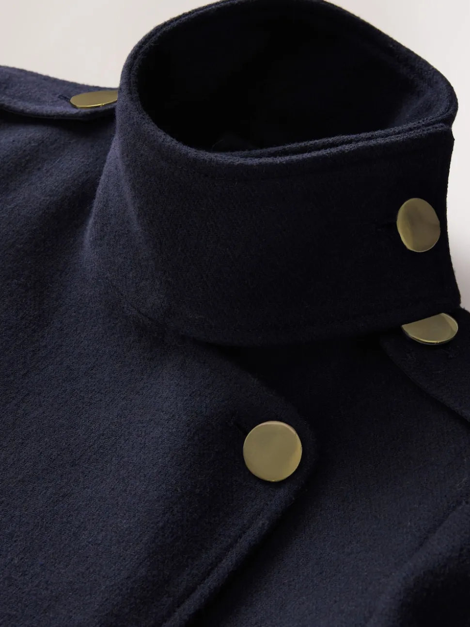 Donkerblauw - Formele jas met colkraag