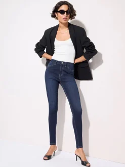 Donkerblauw - Friends Like These jegging met hoge taille
