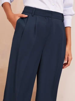 Donkerblauw - Friends Like These Premium broek met wijde pijpen en elastiek aan de achterkant