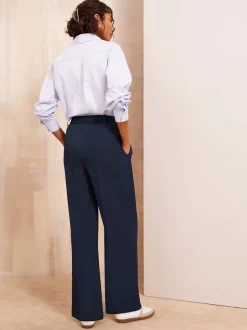 Donkerblauw - Friends Like These Premium broek met wijde pijpen en elastiek aan de achterkant