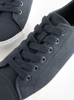 Donkerblauw - Gelakte honkbalsneakers