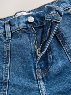 Donkerblauw - High Rise Utility Wijde pijpen Jeans