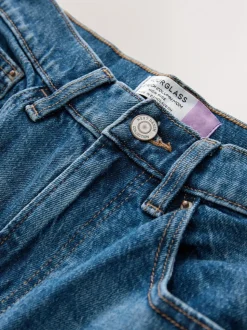Donkerblauw - Hourglass comfortabele mom jeans met stretch en stretch