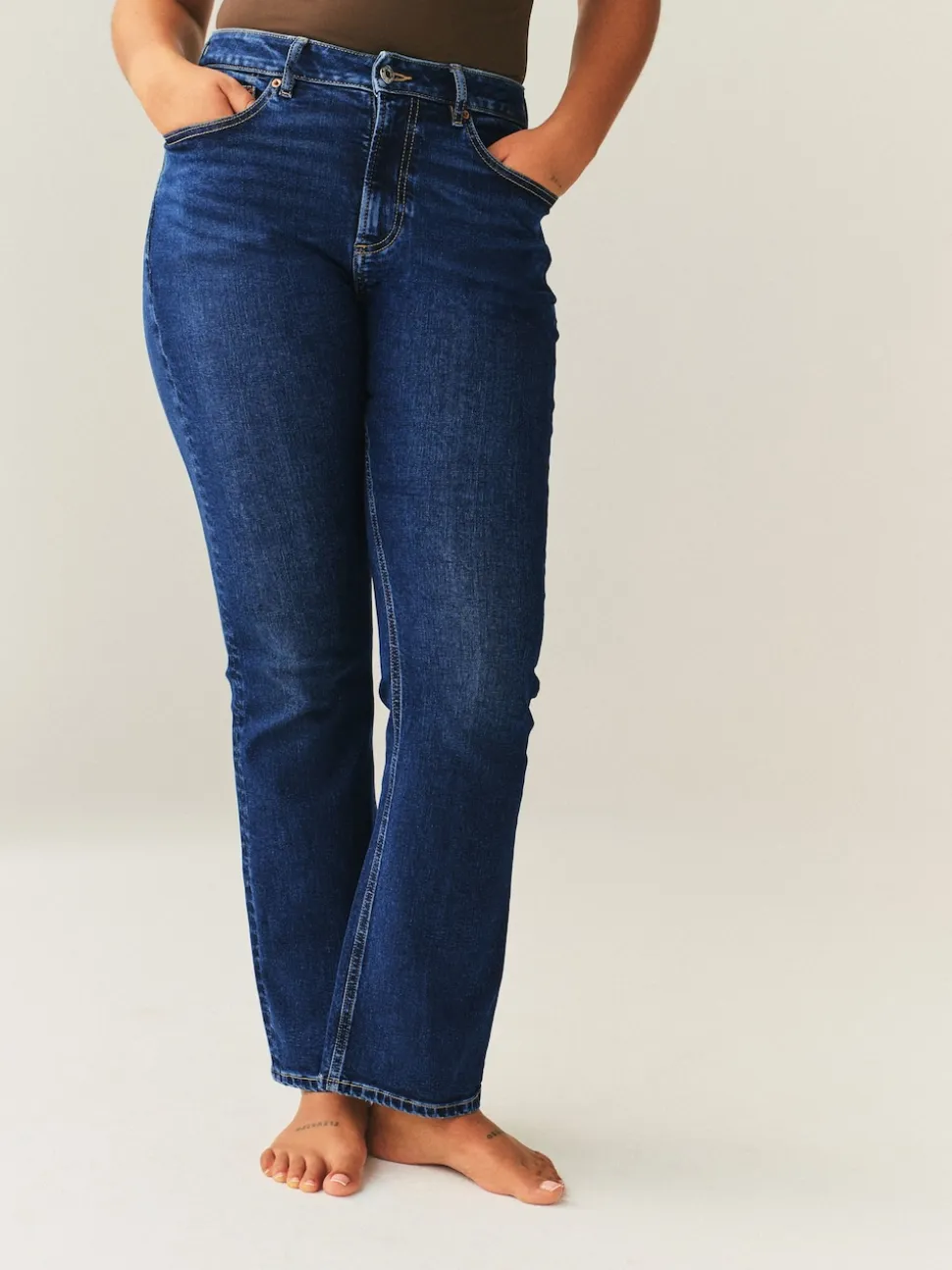 Donkerblauw - Hourglass Stretch Bootcut Denim Jeans