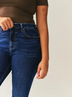 Donkerblauw - Hourglass Stretch Bootcut Denim Jeans