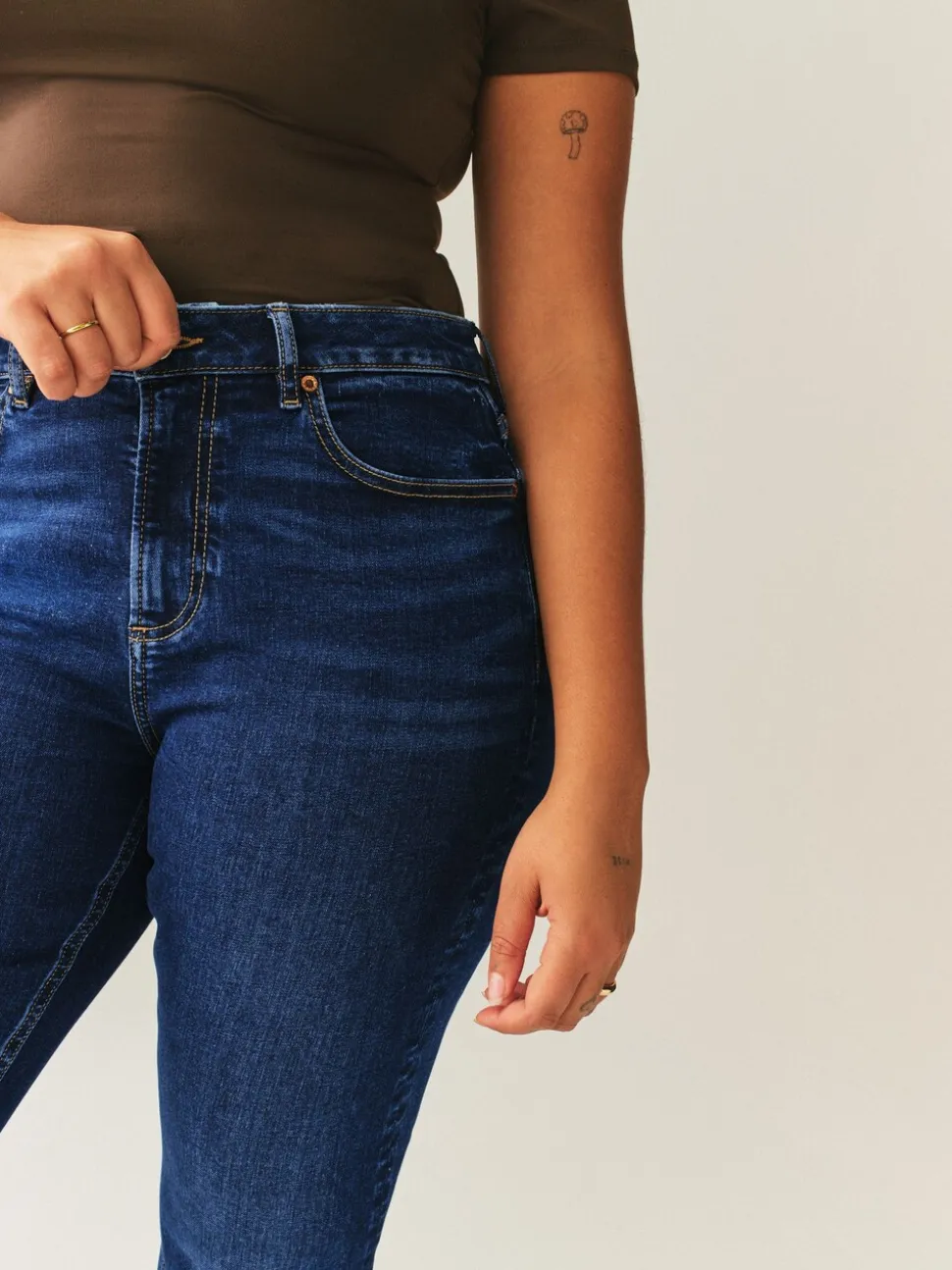 Donkerblauw - Hourglass Stretch Bootcut Denim Jeans