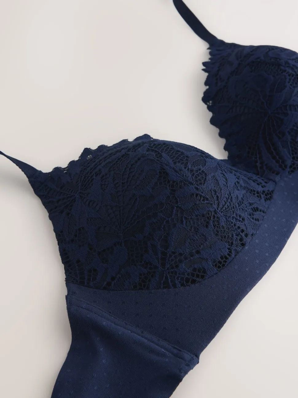 Donkerblauw - Kanten ultieme comfortabele beha