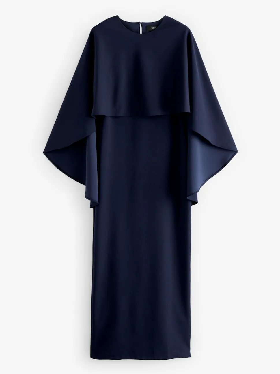 Donkerblauw - Lange jurk met cape