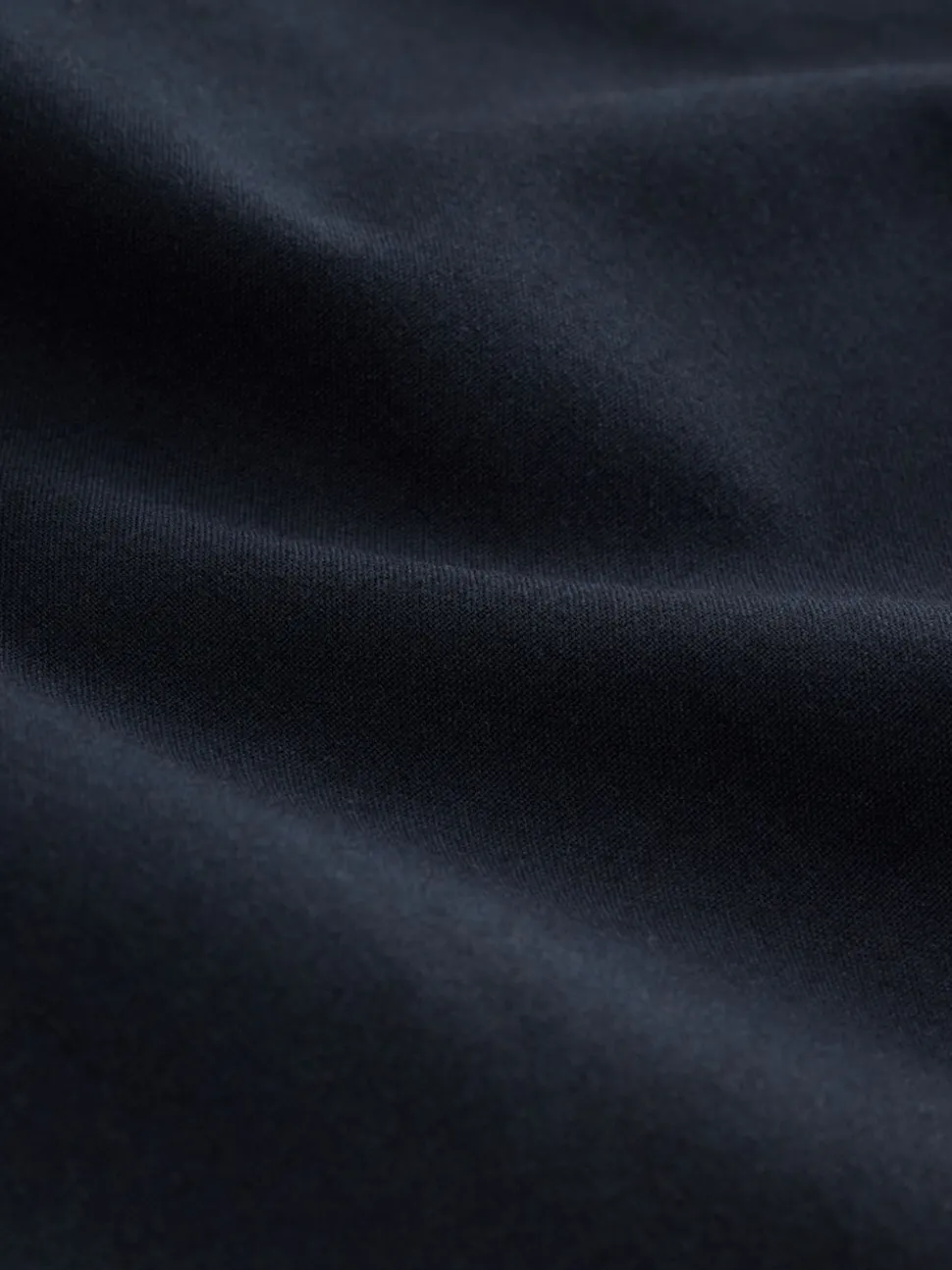 Donkerblauw - Modieus gesneden broek met wijde pijpen van wol