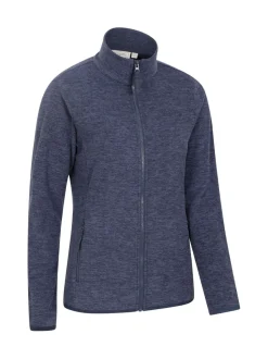 Donkerblauw - Mountain Warehouse Womens Snowdon Melange II Full-Zip Fleece