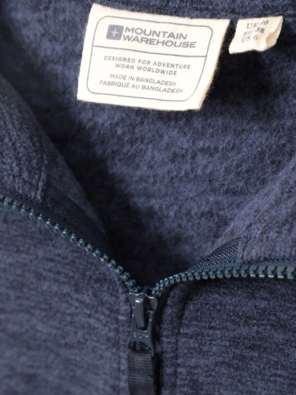 Donkerblauw - Mountain Warehouse Womens Snowdon Melange II Full-Zip Fleece