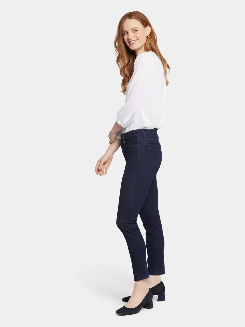 Donkerblauw - NYDJ - Alina - Skinny enkeljeans