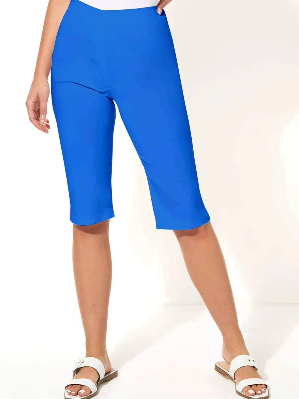 Donkerblauw - Roman - Knielange stretchshort