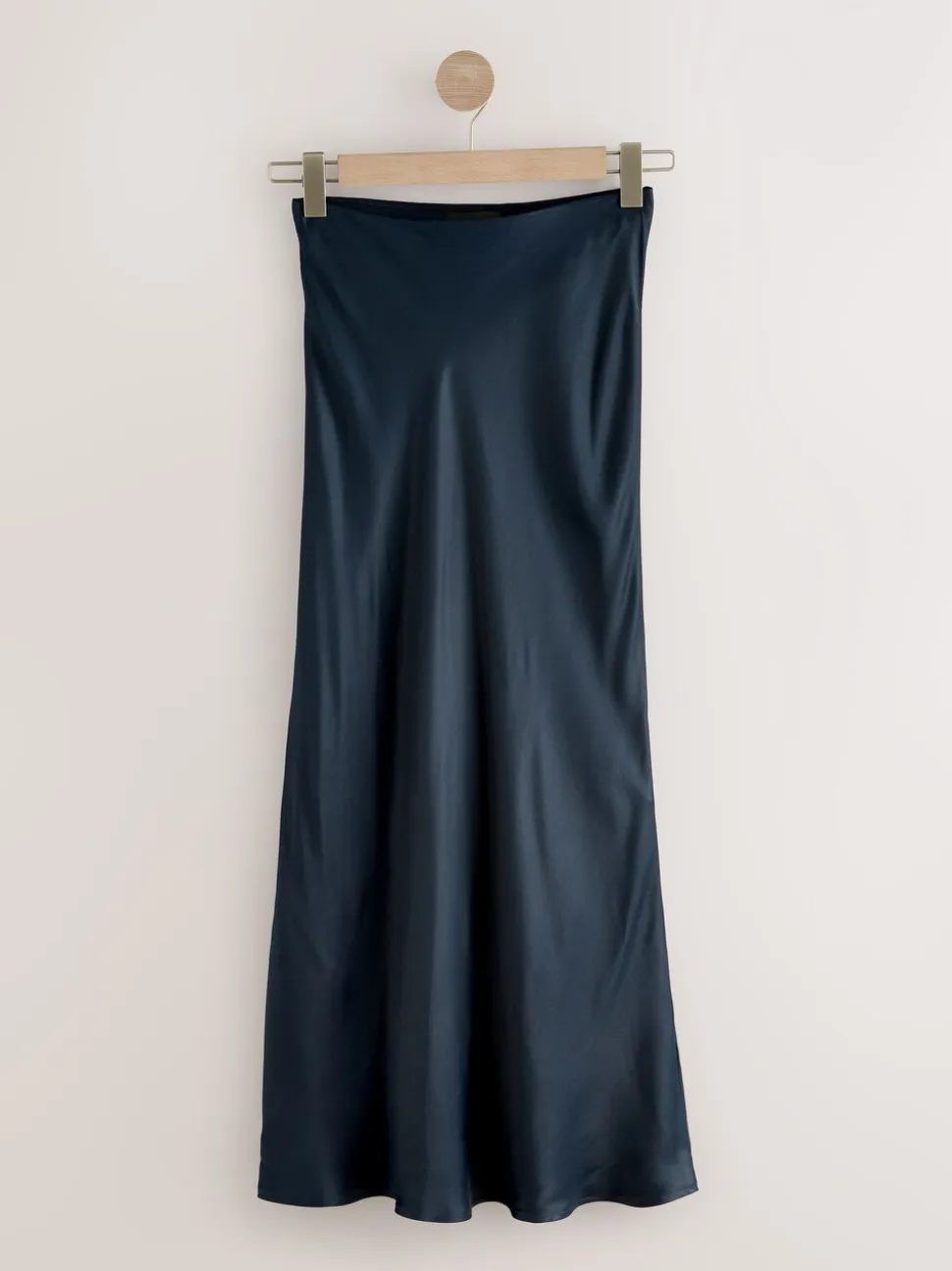 Donkerblauw - Satijnen midirok