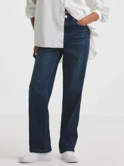 Donkerblauw - Simply Be - 99/1 relaxte jeans met rechte pijpen