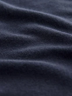 Donkerblauw - Soft Touch Ronde hals Katoen Rijke Trui