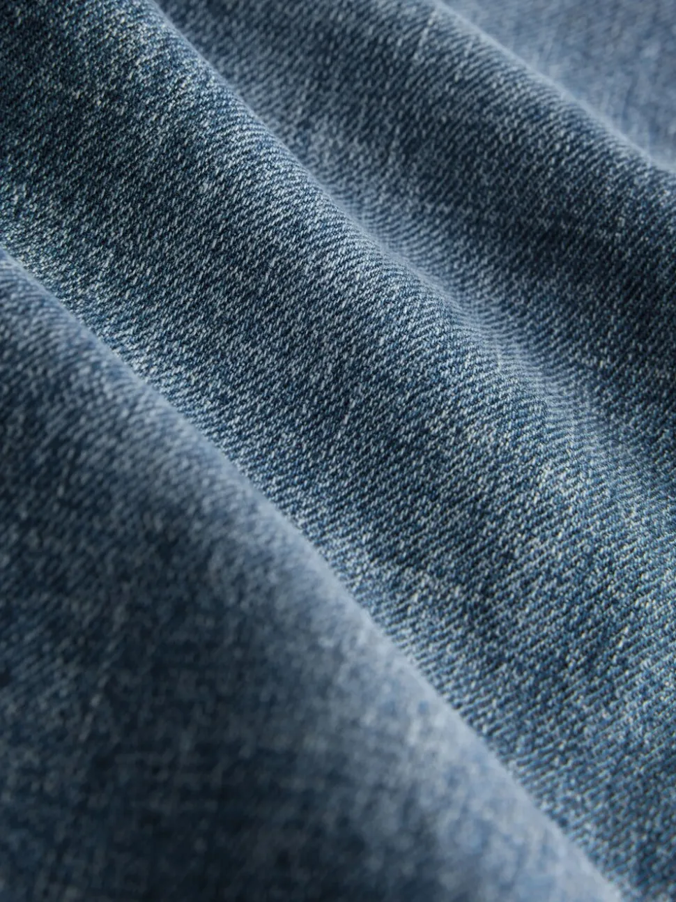 Donkerblauw - Stretch jeans met uitlopende pijpen en hoge taille