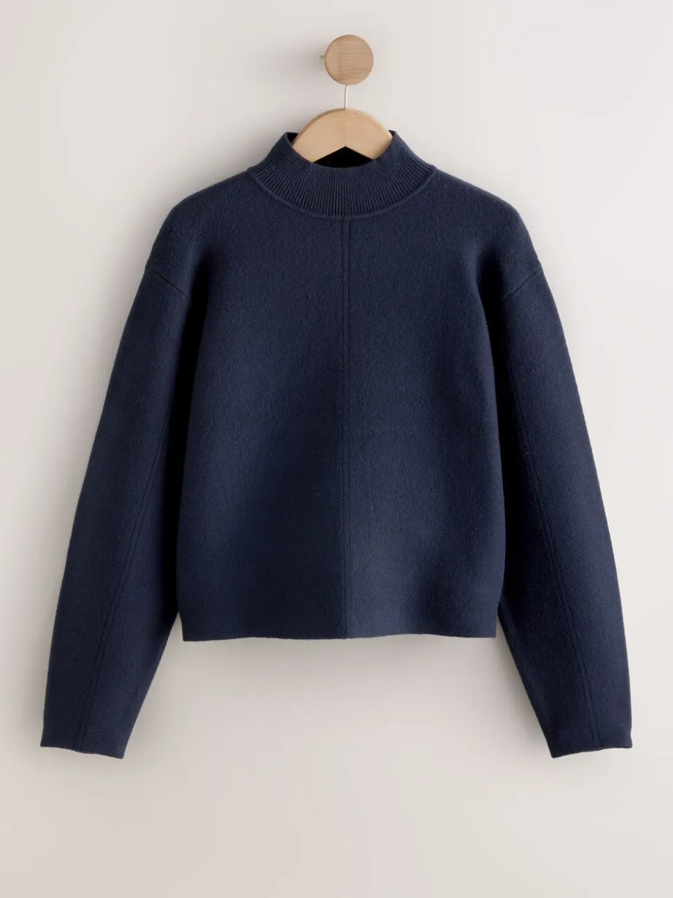 Donkerblauw - Supersoft High Neck Seam Detail Jumper