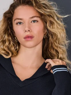 Donkerblauw - Supersoft Sailor Collar Layered Jumper