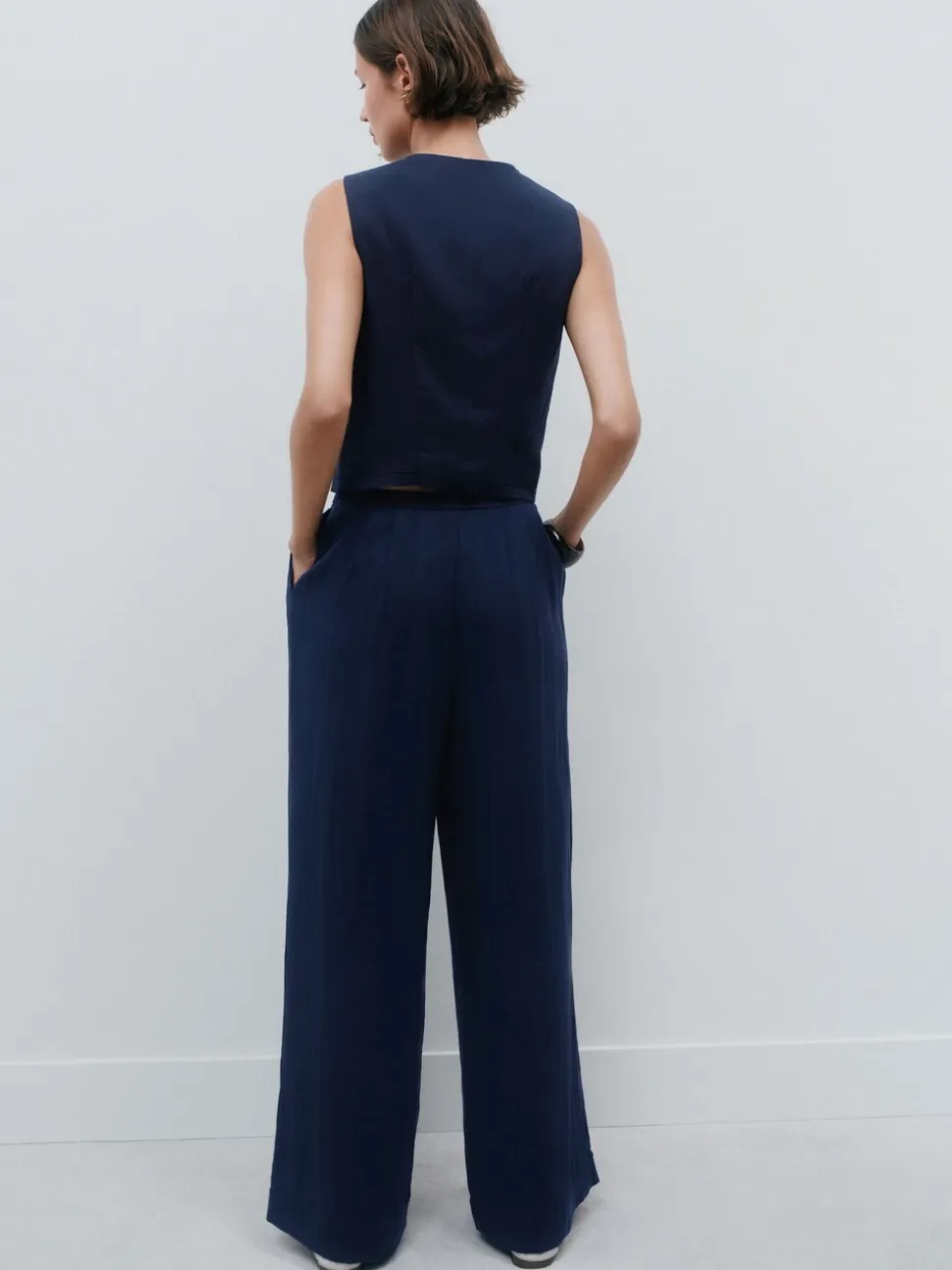Donkerblauw - Superwide Pleated Trousers
