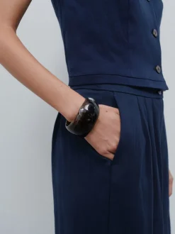 Donkerblauw - Superwide Pleated Trousers