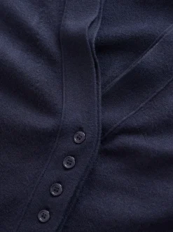 Donkerblauw - Superzacht V-hals vest met zakken