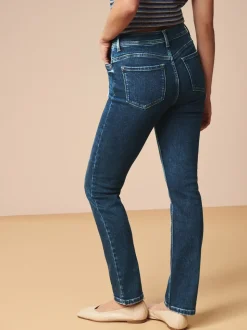 Donkerblauw - Superzachte slim-fit jeans