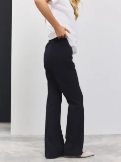 Donkerblauw - Tailored Bootcut Trousers With Wool