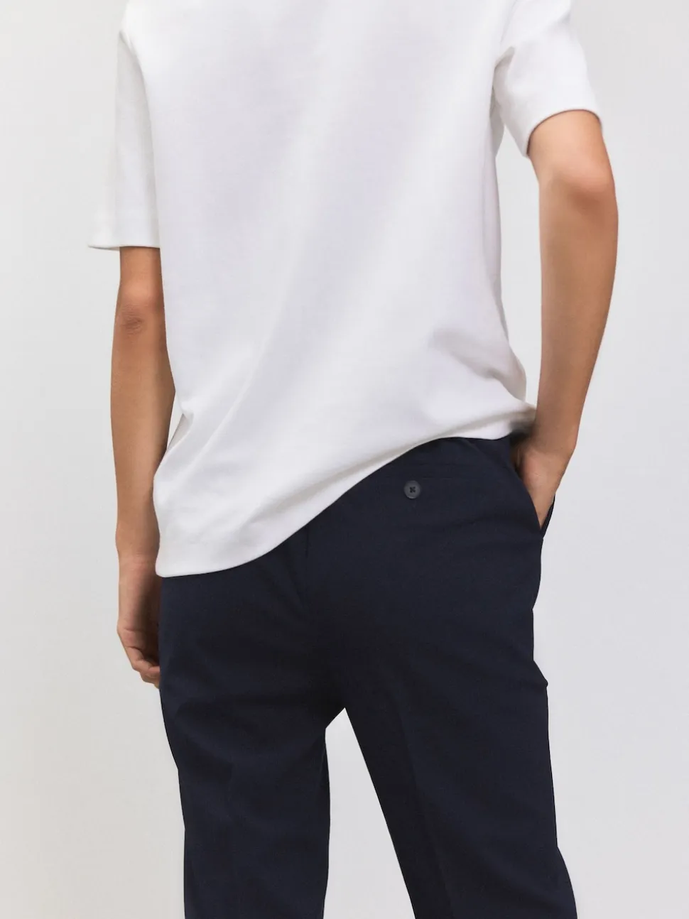 Donkerblauw - Tailored Bootcut Trousers With Wool