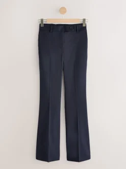 Donkerblauw - Tailored Bootcut Trousers With Wool