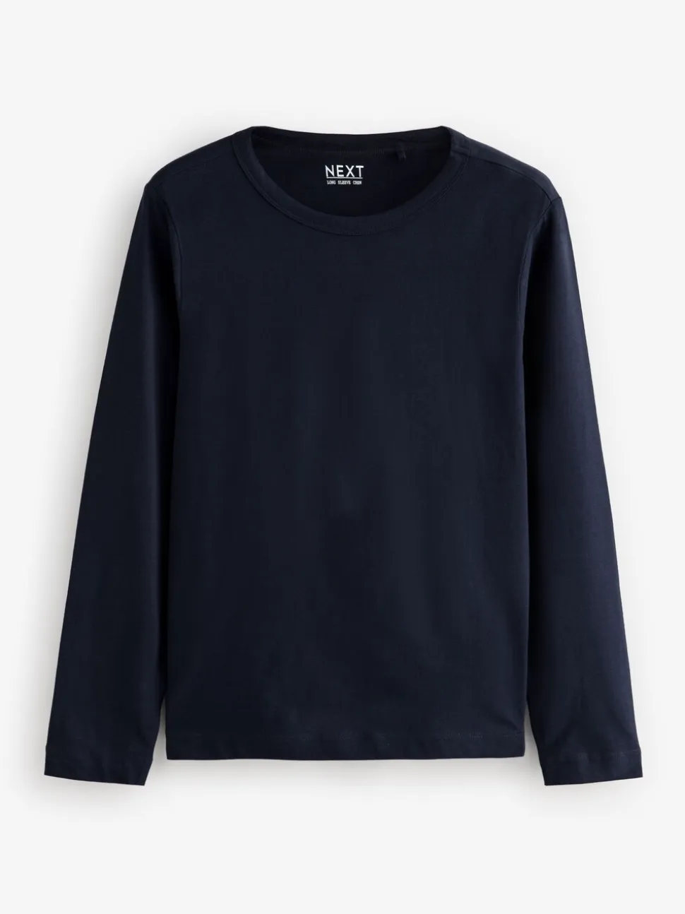 Donkerblauw - T-shirt met lange mouwen en ronde hals