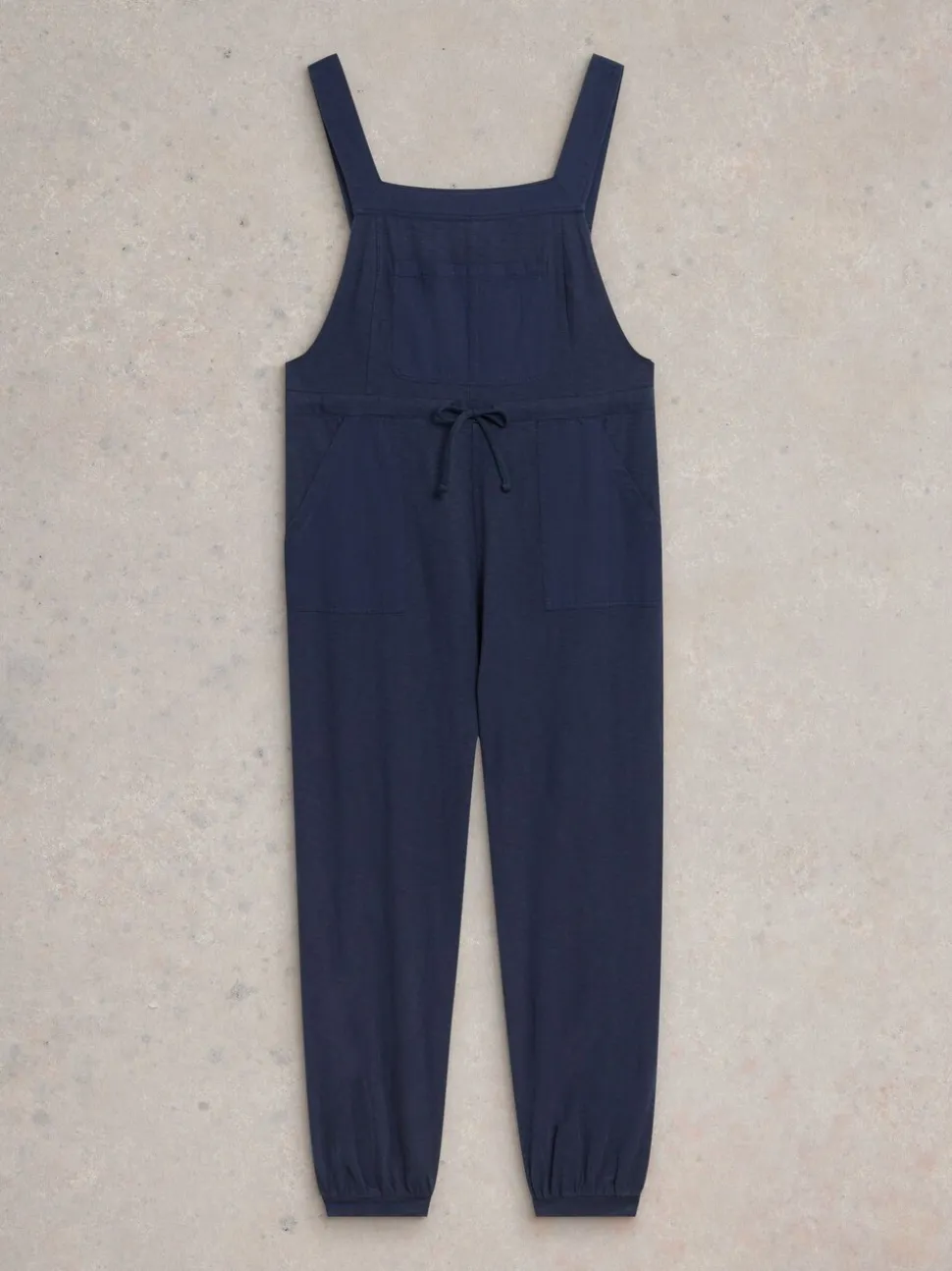 Donkerblauw - White Stuff Dungarees van jersey, 100% katoen, Daphne