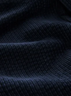 Donkerblauw - Wijde pijpen zachte corduroy broeken