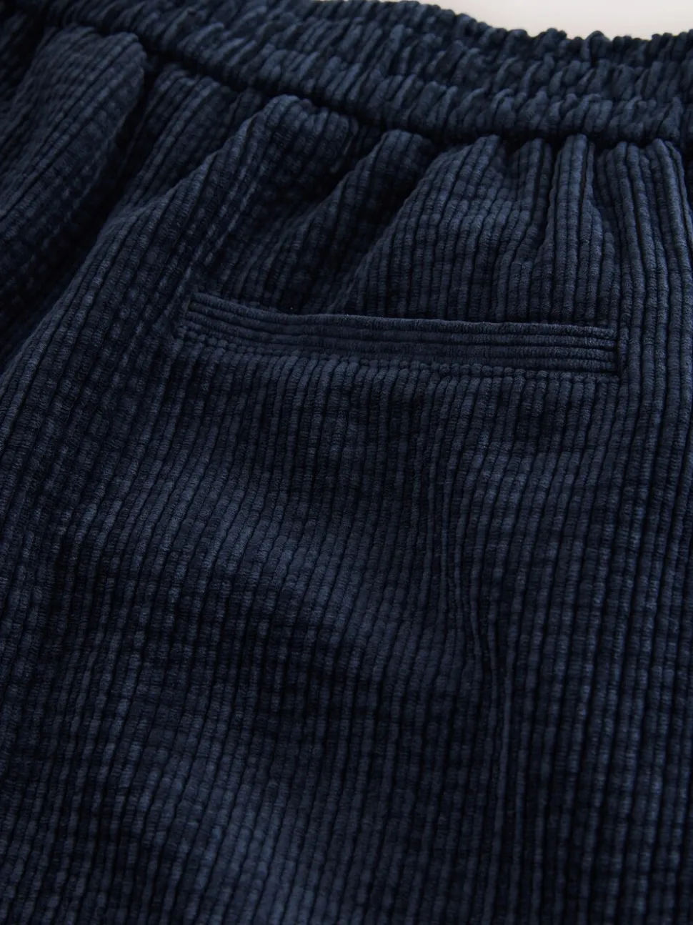 Donkerblauw - Wijde pijpen zachte corduroy broeken